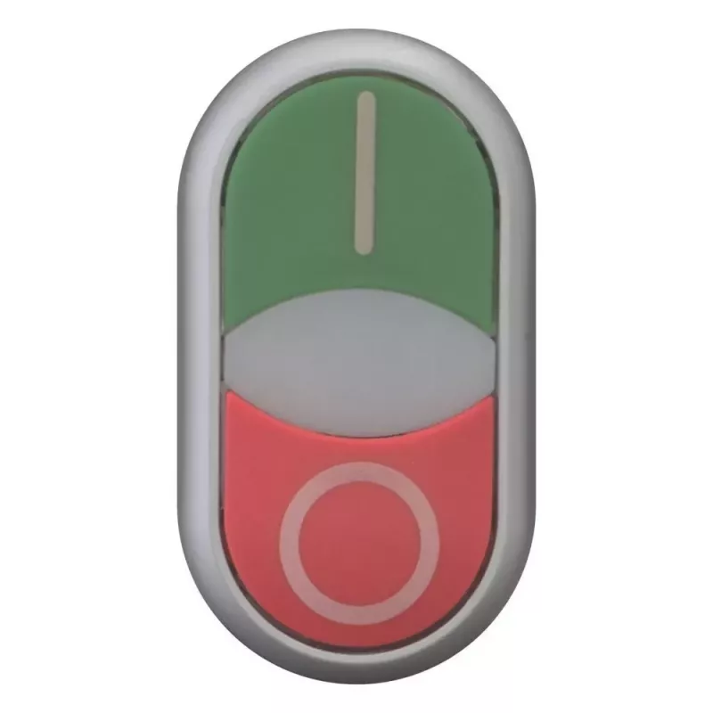 Eaton M22-DDLM-GR-X1 botão de pressão duplo com luz indicadora, verde/vermelho 284830
