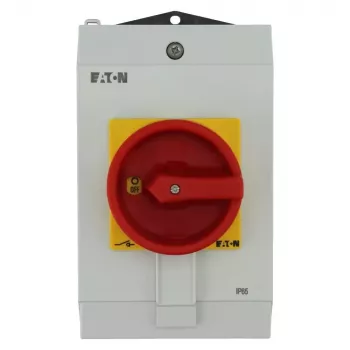 Eaton P1-40/I2H/SVB Interruptor principal com função de paragem de emergência, bloqueável, 40 A, 690 V, 3 polos, montagem frontal, IP65 199922