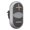Eaton M22-DDL-S-X4/X5 Atuador de botão de pressão duplo, preto/titânio, IP66 218145