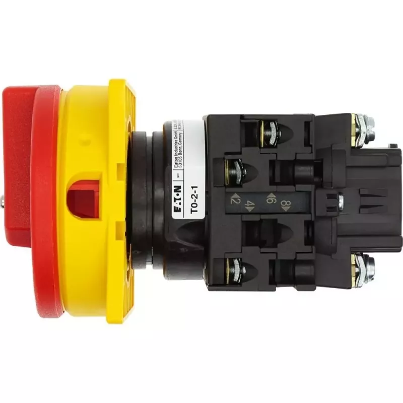 Eaton T0-2-1/EA/SVB interruptor de cames bloqueável 20 A 690 V 1 x 90° amarelo/vermelho 038873