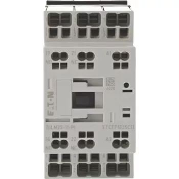 Eaton DILM25-11(RDC24)-PI contactor, 3 contactos principais de fecho, bobina 24 V DC, 25 A, 11 kW 199288