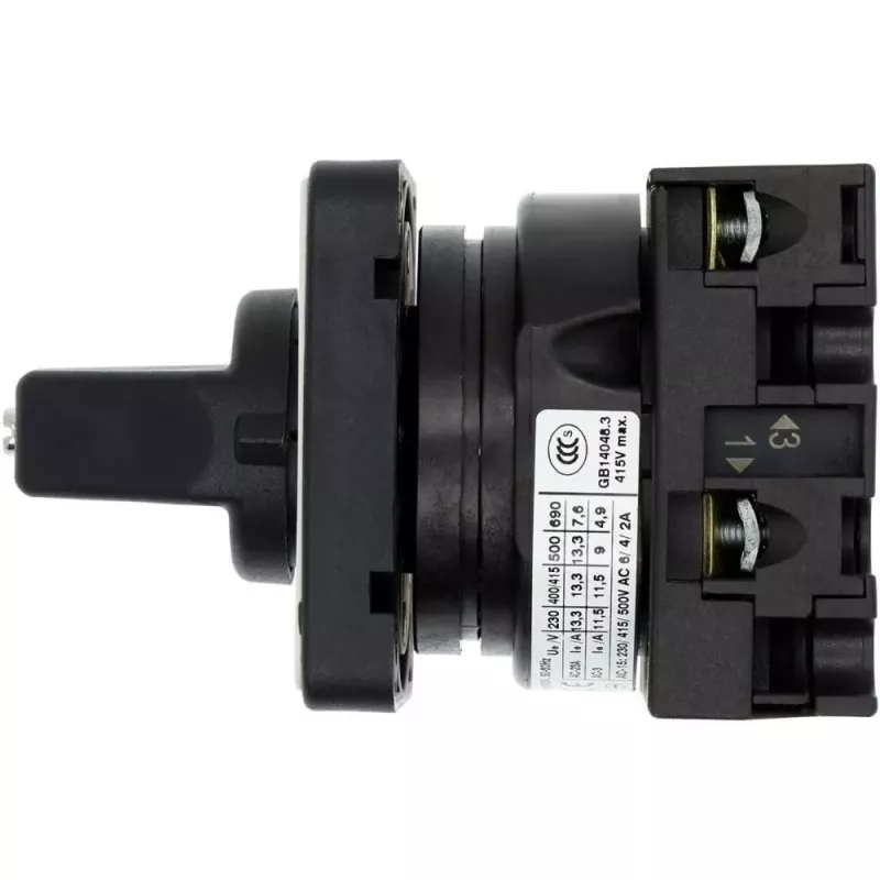 Eaton T0-1-15402/E interruptor de cames 2 polos, 20A, 690V AC, IP65, preto 053092
