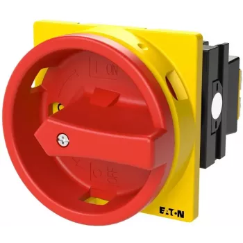 Eaton T0-1-8200/EA/SVB interruptor rotativo, 1 polo, 20 A, 690 V AC, IP65, preto/vermelho/amarelo 053110