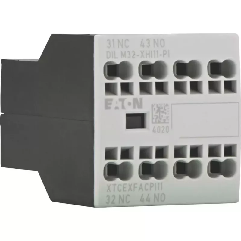 Eaton DILM32-XHI11-PI bloco de contactos auxiliares, 1 NO + 1 NC, 4 A, montagem frontal, para contactores DILM7-DILM32 199309