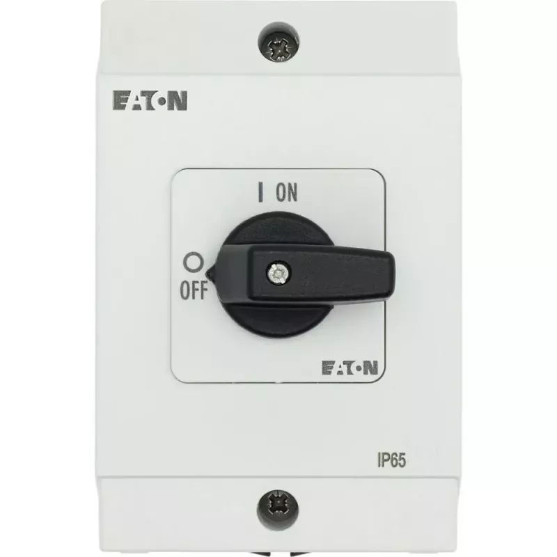 Eaton T0-2-1/I1 interruptor basculante 3 polos, 20A, IP65, cinzento/preto 207081