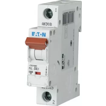 Eaton PXL-C4/1 disjuntor automático (MCB), 1 polo, C4, 4 A, 230/400 V AC, 10 kA, calha DIN 236051