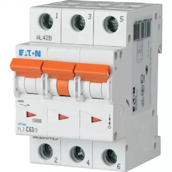 Disjuntor Eaton PXL-C63/3 3 polos C 63A 6kA 236432