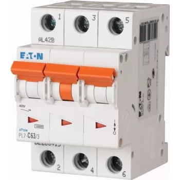 Disjuntor Eaton PXL-C63/3 3 polos C 63A 6kA 236432