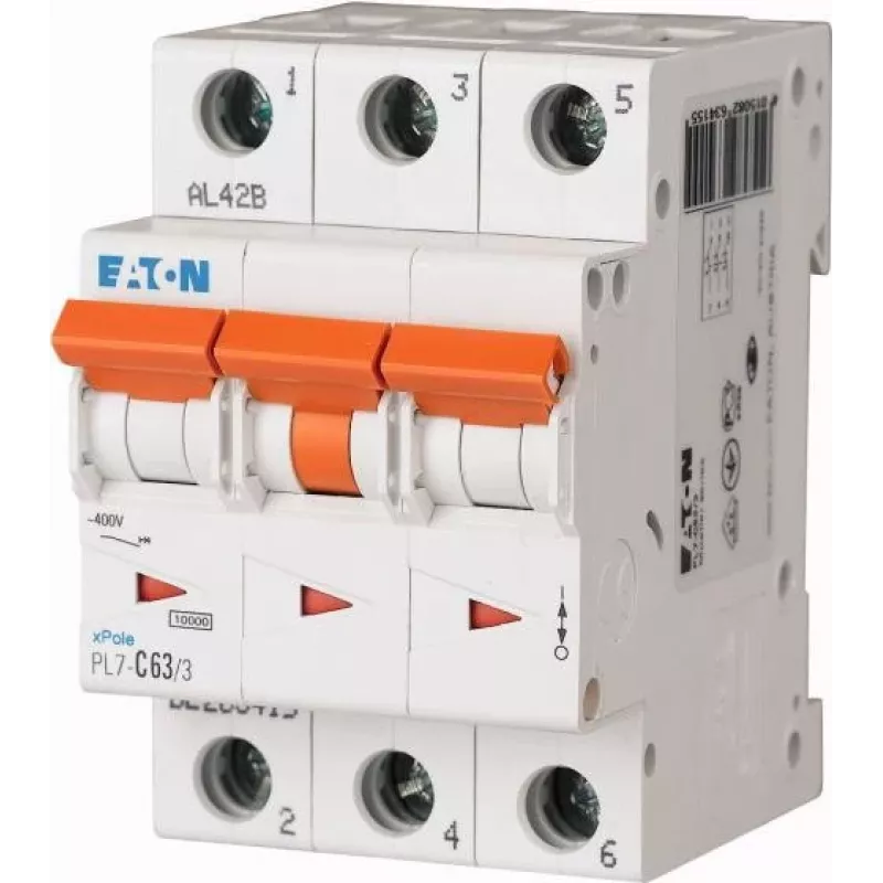 Disjuntor Eaton PXL-C63/3 3 polos C 63A 6kA 236432