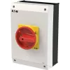 Interruptor principal Eaton P3-63/I4/SVB/N 3 polos com função de paragem de emergência, 63 A, vermelho/amarelo 207349