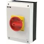Interruptor principal Eaton P3-63/I4/SVB/N 3 polos com função de paragem de emergência, 63 A, vermelho/amarelo 207349