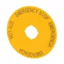 Placa de sinalização de paragem de emergência Eaton M22-XAK2, amarelo, 60 mm, inscrição PARAGEM DE EMERGÊNCIA 216466