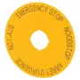 Placa de paragem de emergência Eaton M22-XAK3, amarelo, PARAGEM DE EMERGÊNCIA, 90 mm 216467