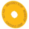 Placa de paragem de emergência Eaton M22-XAK3, amarelo, PARAGEM DE EMERGÊNCIA, 90 mm 216467