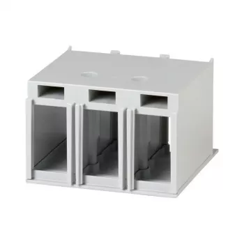 Tampa de terminais Eaton 260038 para disjuntor de potência NZM2 3 polos, armação BG2, cinzento