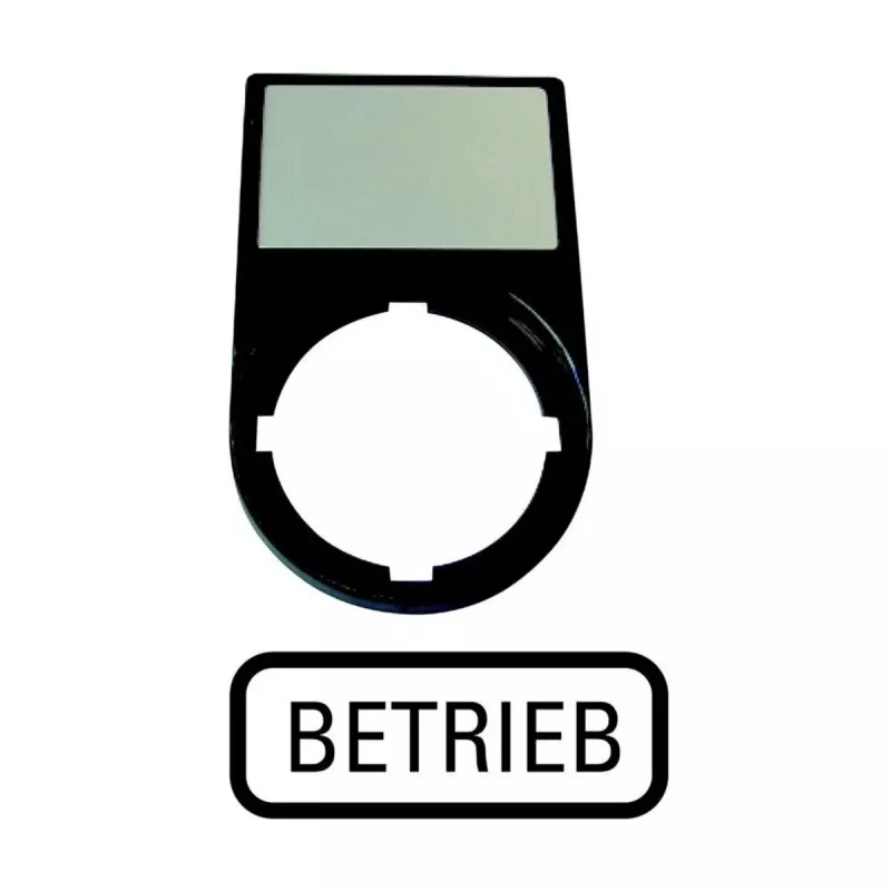 Placa de identificação EATON M22S-ST-D7 'I' preto/branco para série M22 216488