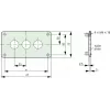 Eaton M22-E3Q Caixa de alumínio para estação de comando, cinzento, 3 aberturas, IP65 216544
