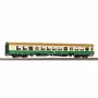 PIKO 28005 H0 Carruagem Halberstädter de entrada central bege-verde 2.ª classe DR