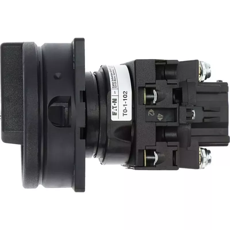 Eaton T0-1-102/EA/SVB-SW Interruptor de came bloqueável 20 A unipolar 90° preto