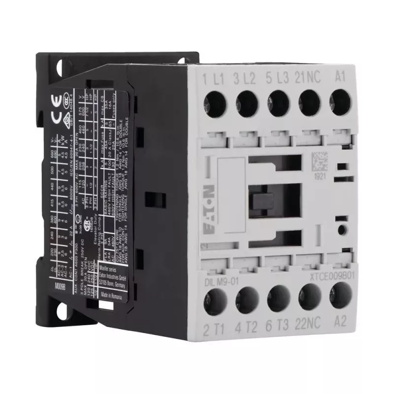 Eaton DILM9-01 contactor de potência, tripolar, 9 A, 4 kW, bobina 230 V AC 276733