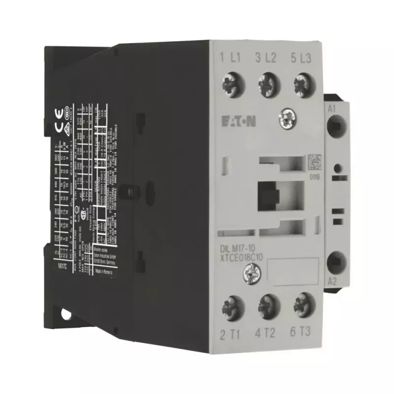 EATON DILM17-10 24V AC 50/60Hz contactor de potência, tripolar, 17A AC-3, 1NO contacto auxiliar 277008