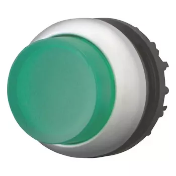 Eaton M22-DRLH-G atuador de botão de pressão verde saliente, sem inscrição, 22,5 mm 216796