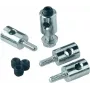 Reely conector de varão para arames, cabos Bowden, hastes de impulso até 2 mm de diâmetro (10 unidades, preto) 180281
