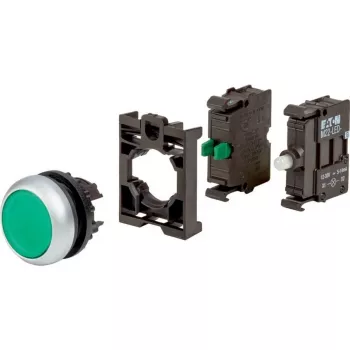 Eaton M22-DL-G-K10LED-BVP botão de pressão iluminado, verde, 1 NO, LED 24 V AC/DC, anel frontal de plástico 110930
