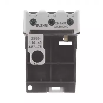 Eaton ZB65-XEZ base de relé de proteção de motor, montagem em calha DIN/parafusos, 3 polos, 690V AC 278474