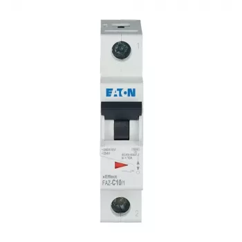 Eaton FAZ-C10/1 disjuntor de proteção de linha, 1 polo, característica C, 10 A, 240/415 V AC 278557
