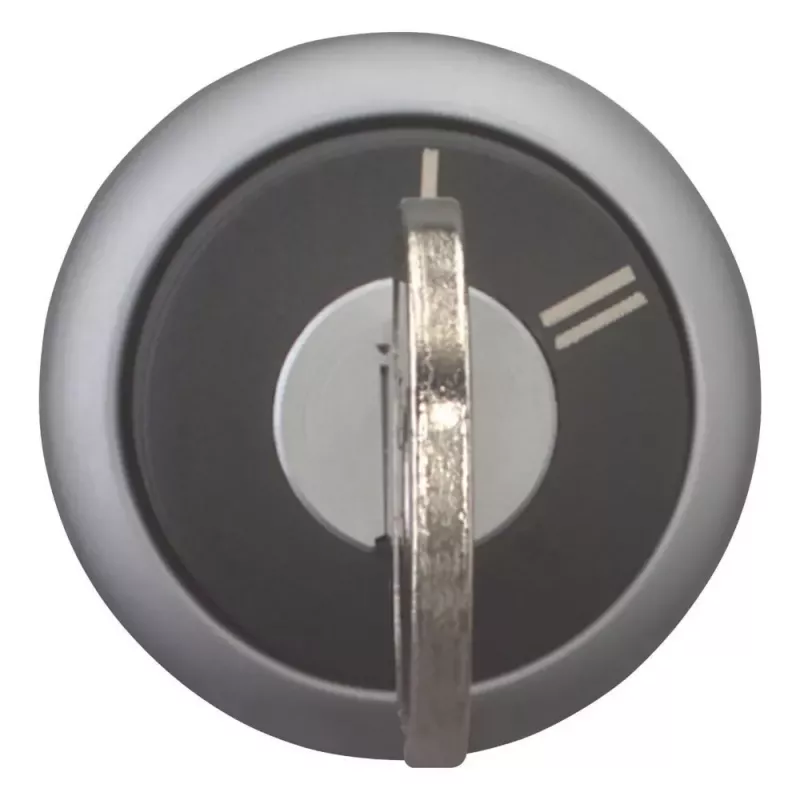 Eaton M22-WRS-X95 atuador de interruptor rotativo de chave, 3 posições, retenção, aro frontal de plástico preto, chave X95 228026