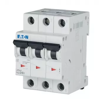 EATON FAZ-D16/3 disjuntor de proteção de linha 16A 3 polos característica D 6kA 278896