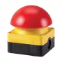 Posto de comando de paragem de emergência Eaton FAK-R/V/KC01/IY, cablado, caixa amarela, botão cogumelo vermelho, IP66/IP67/IP69 229747