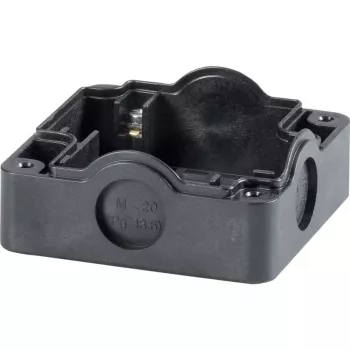 Placa de base Eaton 229753 para quadro elétrico, montagem aparafusada, preta, 85 x 85 x 101 mm