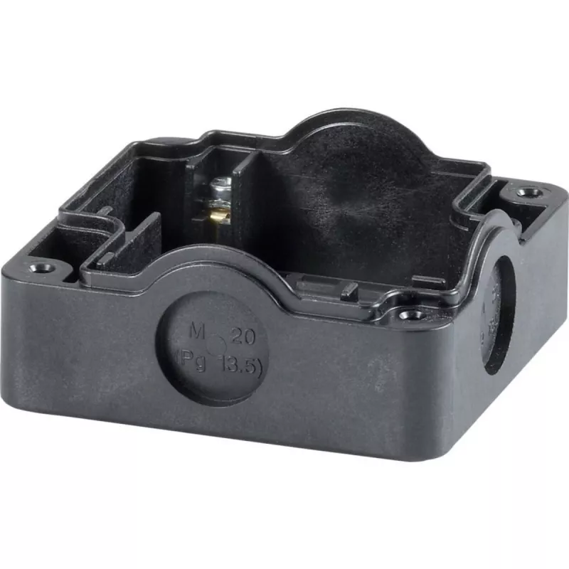 Placa de base Eaton 229753 para quadro elétrico, montagem aparafusada, preta, 85 x 85 x 101 mm