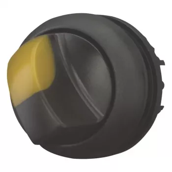 Acionador de interruptor rotativo Eaton M22S-WLKV-Y, 3 posições, botão rotativo, preto, anel frontal de plástico 284543