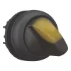 Acionador de interruptor rotativo Eaton M22S-WLKV-Y, 3 posições, botão rotativo, preto, anel frontal de plástico 284543