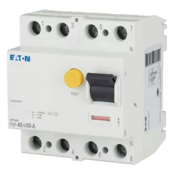 Interruptor diferencial (disjuntor diferencial) Eaton PXF-40/4/05-A, tetrapolar, 40 A, 50 mA, tipo A 236779