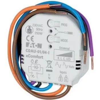 Atuador de regulação via rádio Eaton xComfort CDAU-01/04-I, embutir, 1 canal, 400W 182444