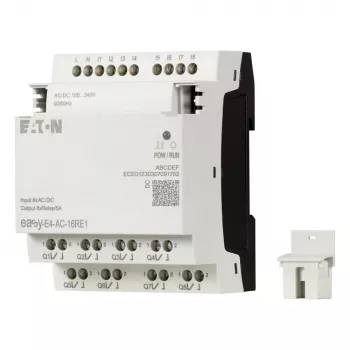 Módulo de expansão de E/S digitais Eaton easyE4 AC, 16 entradas, 4 saídas de relé, 100-240 V AC (197222)