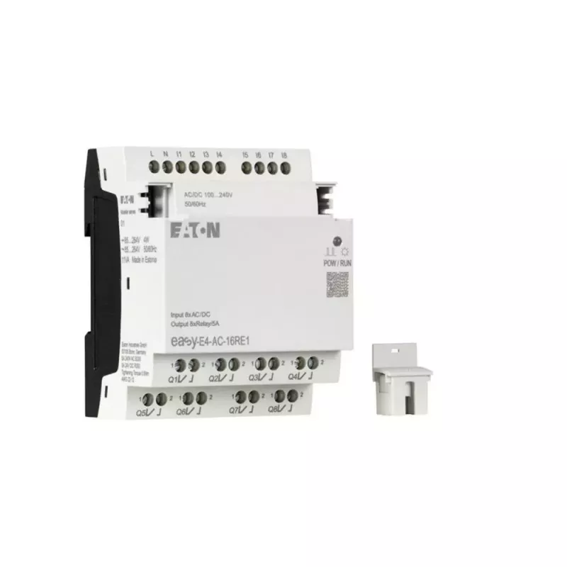 Módulo de expansão de E/S digitais Eaton easyE4 AC, 16 entradas, 4 saídas de relé, 100-240 V AC (197222)