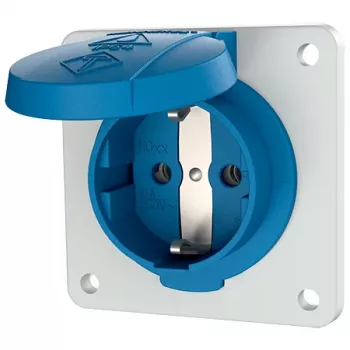 Tomada de sobrepor Schuko Mennekes 11031F, 16 A, 230 V, IP54, azul