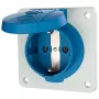 Mennekes 11031F tomada Schuko de superfície, 16 A, 230 V, IP54, azul