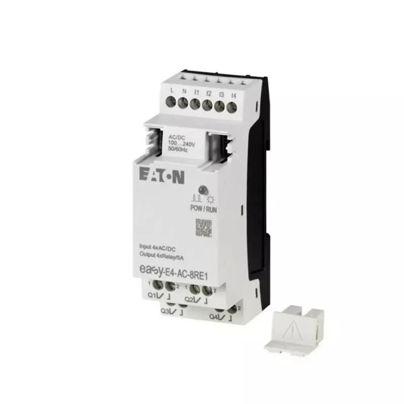 Eaton easyE4 PLC módulo de expansão E/S, 4 entradas digitais, 4 saídas de relé EASY-E4-AC-8RE1