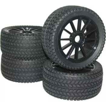 Reely 1:8 Buggy rodas completas Street 10 raios preto 4 unid. (RA093SBA1)