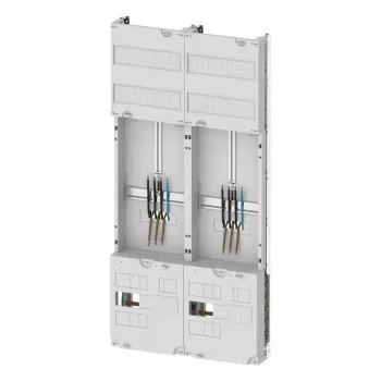 Eaton ZSD-Z27A1332 quadro de contador com quadro de distribuição, 1 lugar de contador, 1 quadro de distribuição, 63 A, barramento coletor de 5 polos, 7 filas, 12 TE por fila, pré-cablado 260411