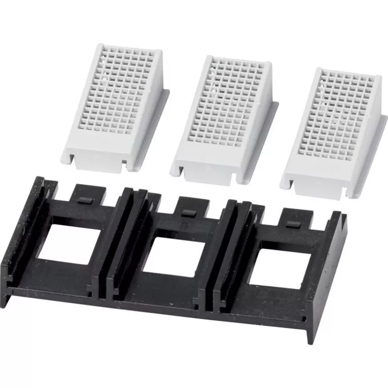 Eaton NZM1-XIPK cobertura de proteção de dedos IP2X para NZM1, PN1, N1, 3 polos, preto/cinzento, 90 mm 266744
