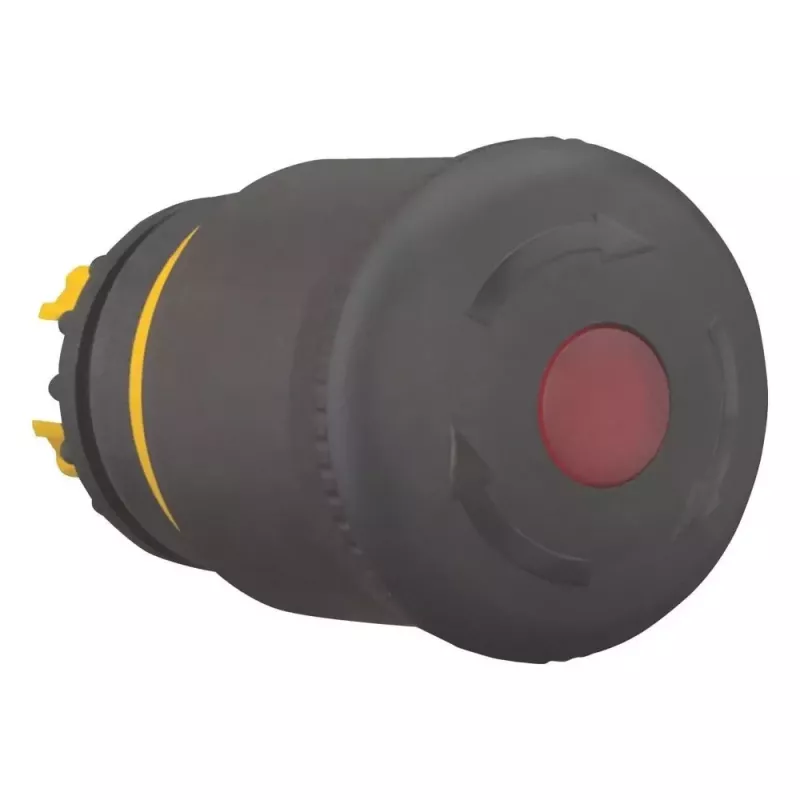 Eaton M22S-PVLT 271540 botão de paragem de emergência iluminado, desbloqueio por rotação, preto