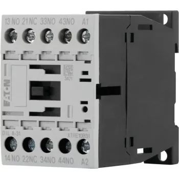 Eaton DILA-31 contactor auxiliar, bobina 230 V AC, 3 NA + 1 NF, terminais de parafuso, 1,6 kW