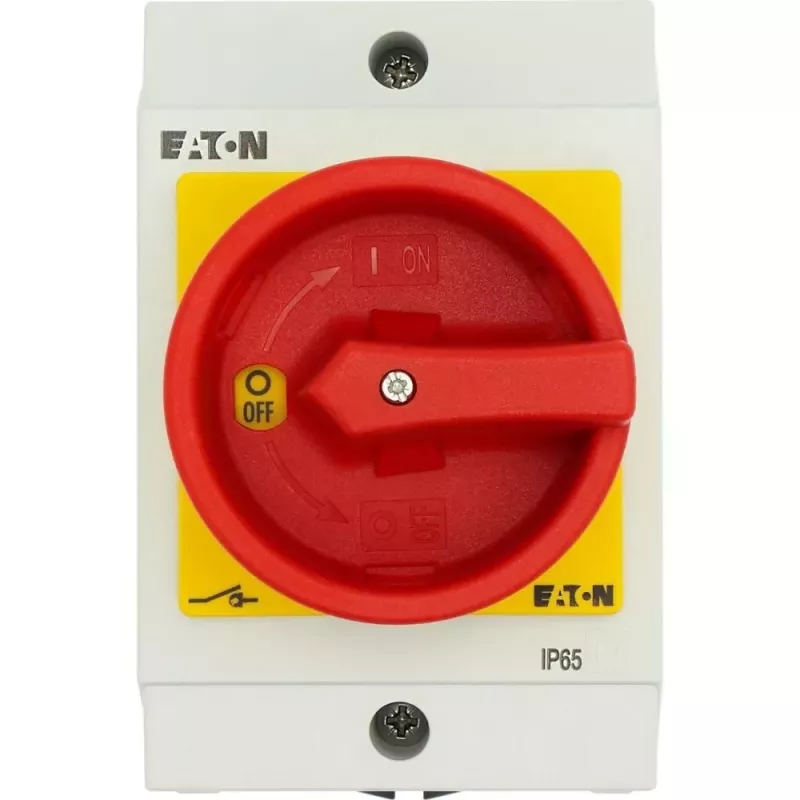 Eaton T0-3-8342/I1/SVB interruptor principal, 3 polos, 20 A, vermelho/amarelo 207159